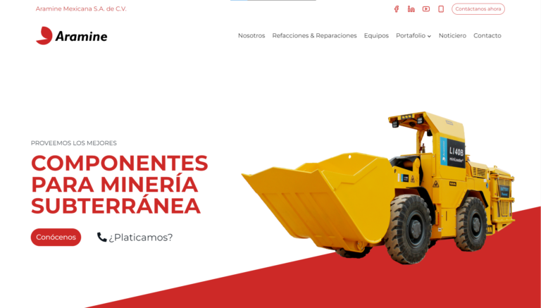 Páginas web para minería Aramine Mex mrmind Proyecto 2023