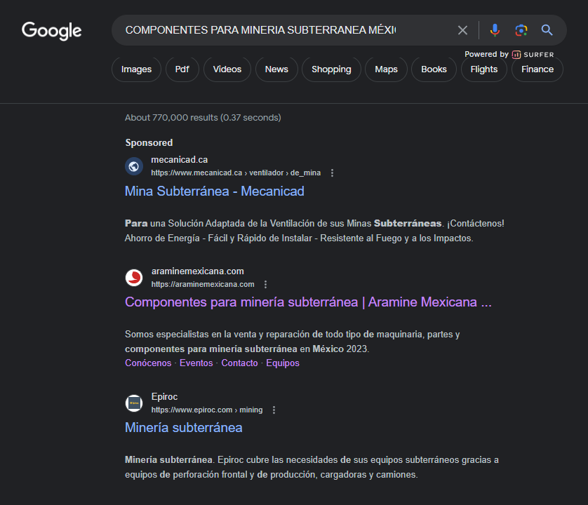 RESULTADOS DE BUSQUEDA ARAMINE MEX
